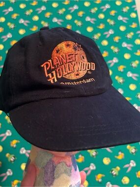 Planet Hollywood Amsterdam Black Embroidered Baseball Cap